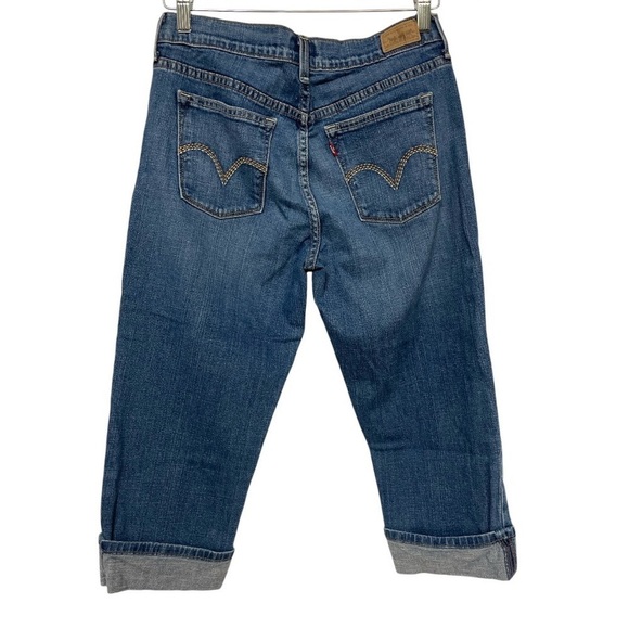 Levis 515 Jeans Womens 4
Roll Up Capri Pants Mid Rise Stretch Denim Medium Wash - Picture 2 of 11